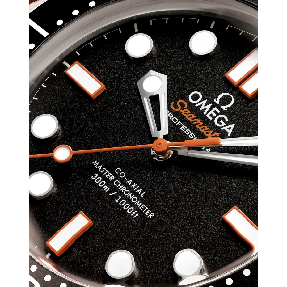 Omega Watch For Men - Seamaster Diver 300M, Ceramic-Titanium on Chains No Date, Black Dial