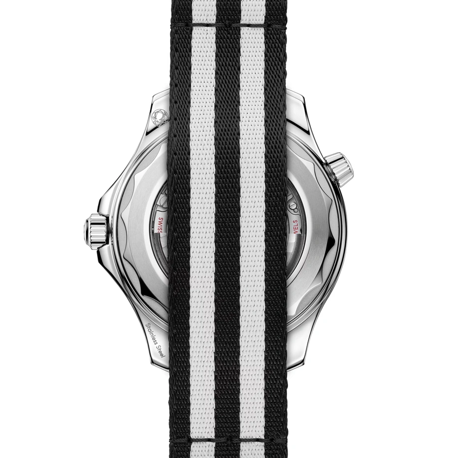 Omega Watch For Men - Seamaster Diver 300M, Ceramic-Titanium on NATO Strap, Black Dial 007 Edition