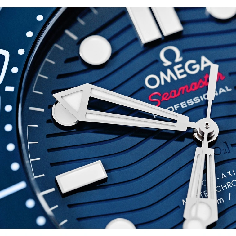 Omega Watch For Men - Seamaster Diver 300M, Steel on Blue Rubber Strap - Ref. 210.32.42.20.03.001