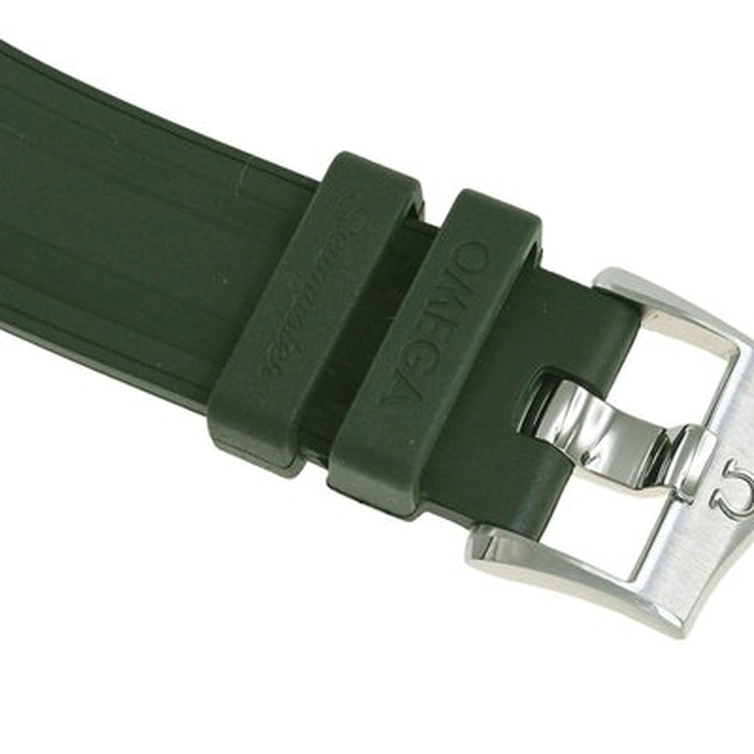 Omega Watch For Men - Seamaster Diver 300M, Steel on Green Rubber Strap - Ref. 210.32.42.20.10.001