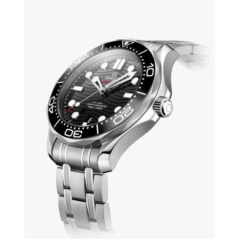 Omega Watch For Men - Seamaster Diver 300M, Steel on Steel, Black Dial - Ref. 210.30.42.20.01.001