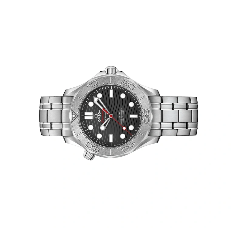 Omega Watch For Men - Seamaster Diver 300M, Steel on Steel, Black Dial - Ref. 210.30.42.20.01.002