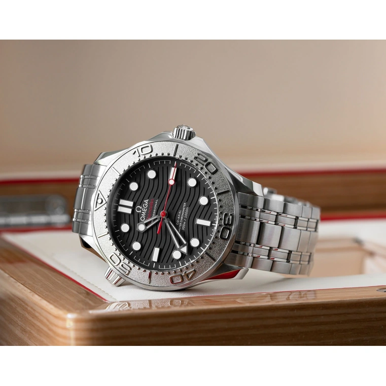 Omega Watch For Men - Seamaster Diver 300M, Steel on Steel, Black Dial - Ref. 210.30.42.20.01.002
