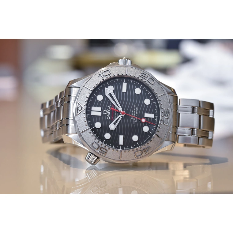 Omega Watch For Men - Seamaster Diver 300M, Steel on Steel, Black Dial - Ref. 210.30.42.20.01.002