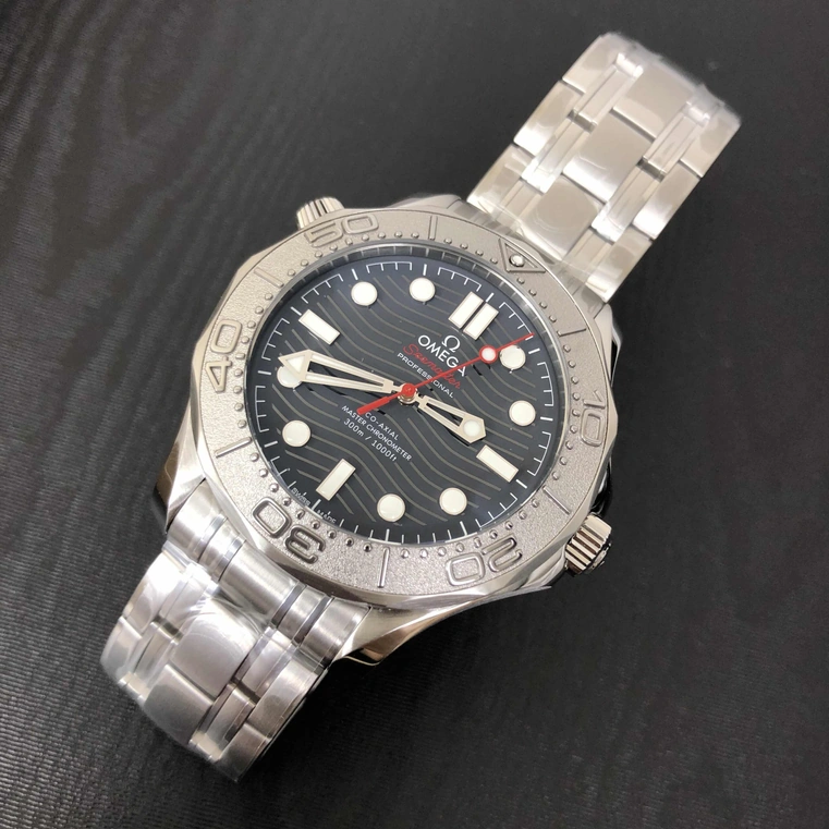 Omega Watch For Men - Seamaster Diver 300M, Steel on Steel, Black Dial - Ref. 210.30.42.20.01.002