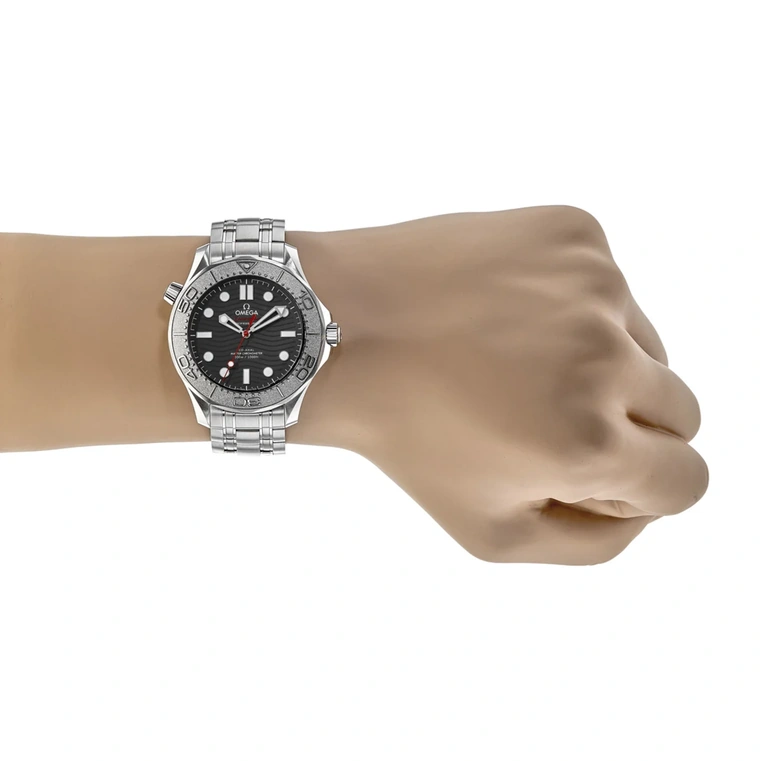 Omega Watch For Men - Seamaster Diver 300M, Steel on Steel, Black Dial - Ref. 210.30.42.20.01.002