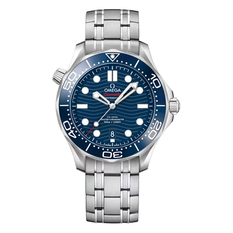 Omega Watch For Men - Seamaster Diver 300M, Steel on Steel, Blue Dial - Ref. 210.30.42.20.03.001