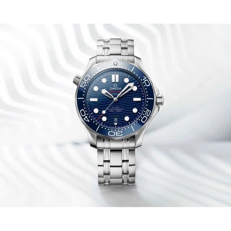 Omega Watch For Men - Seamaster Diver 300M, Steel on Steel, Blue Dial - Ref. 210.30.42.20.03.001