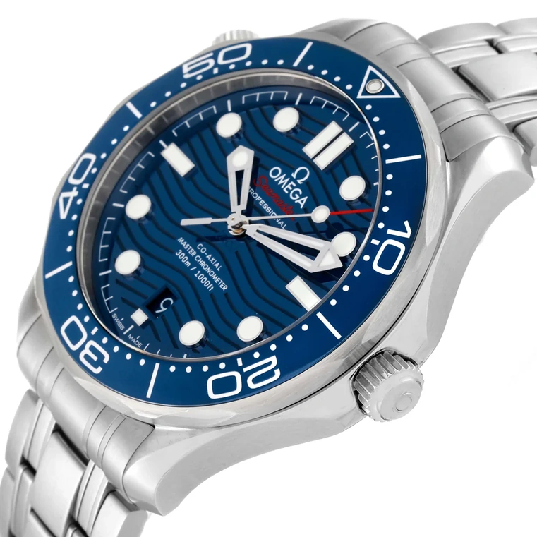 Omega Watch For Men - Seamaster Diver 300M, Steel on Steel, Blue Dial - Ref. 210.30.42.20.03.001