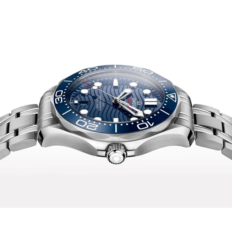 Omega Watch For Men - Seamaster Diver 300M, Steel on Steel, Blue Dial - Ref. 210.30.42.20.03.001