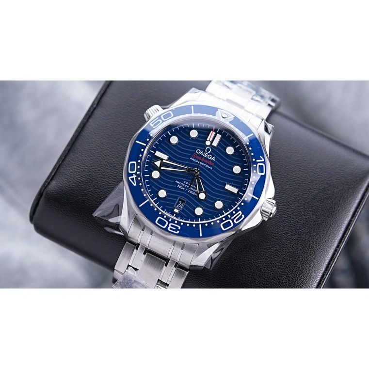 Omega Watch For Men - Seamaster Diver 300M, Steel on Steel, Blue Dial - Ref. 210.30.42.20.03.001