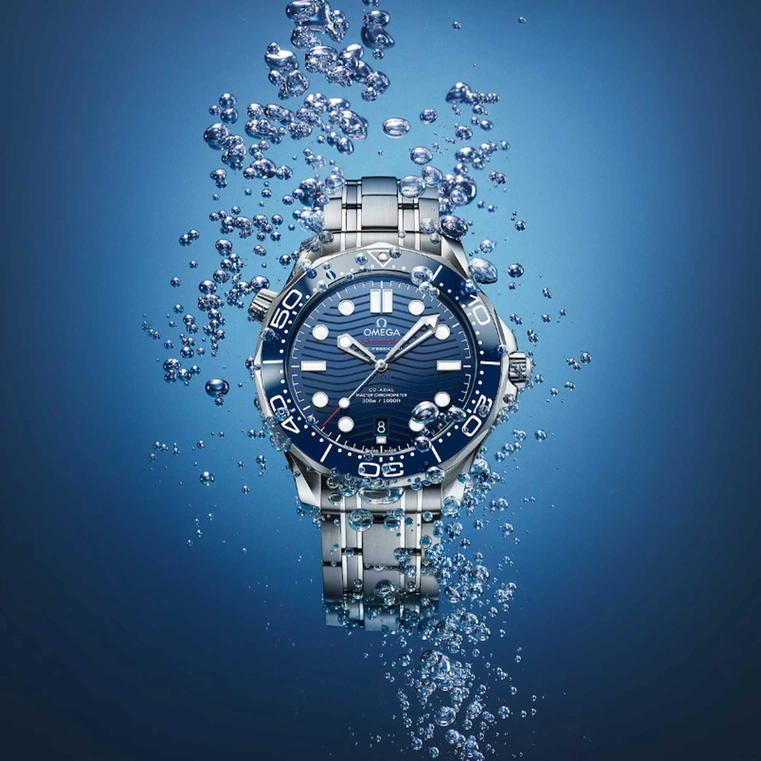 Omega Watch For Men - Seamaster Diver 300M, Steel on Steel, Blue Dial - Ref. 210.30.42.20.03.001