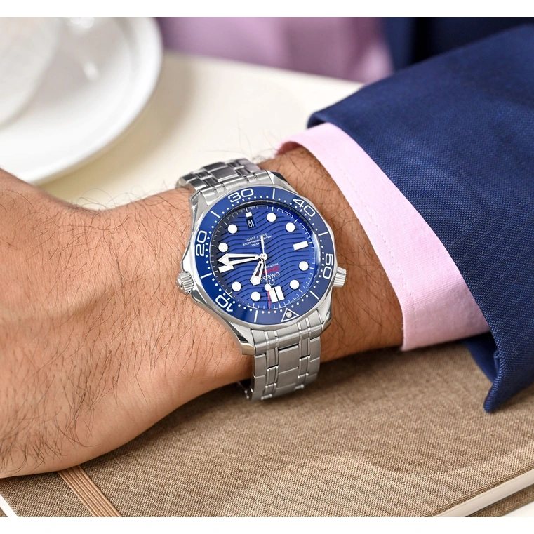 Omega Watch For Men - Seamaster Diver 300M, Steel on Steel, Blue Dial - Ref. 210.30.42.20.03.001