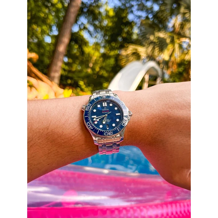 Omega Watch For Men - Seamaster Diver 300M, Steel on Steel, Blue Dial - Ref. 210.30.42.20.03.001