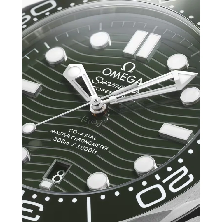 Omega Watch For Men - Seamaster Diver 300M, Steel on Steel, Green Dial - Ref. 210.30.42.20.10.001