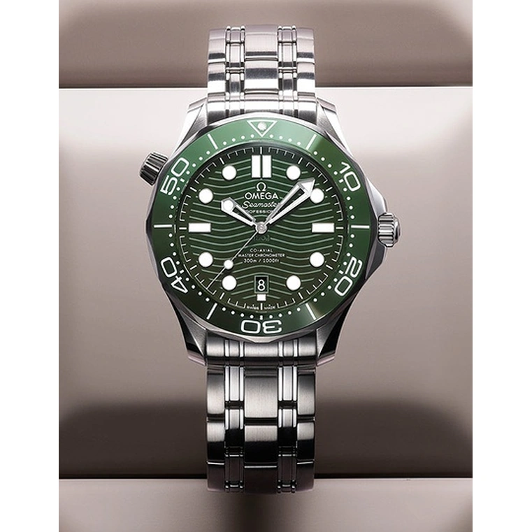 Omega Watch For Men - Seamaster Diver 300M, Steel on Steel, Green Dial - Ref. 210.30.42.20.10.001