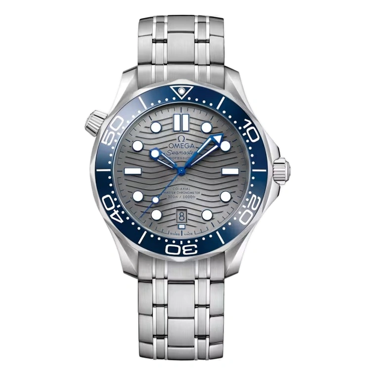 Omega Watch For Men - Seamaster Diver 300M, Steel on Steel, Grey Dial - Ref. 210.30.42.20.06.001