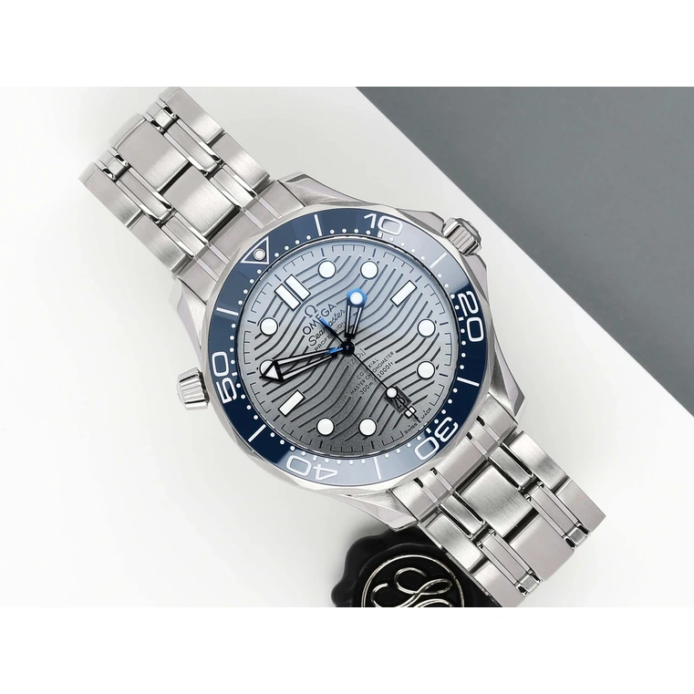 Omega Watch For Men - Seamaster Diver 300M, Steel on Steel, Grey Dial - Ref. 210.30.42.20.06.001