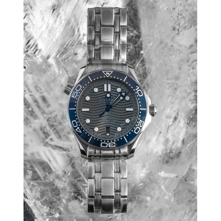 Omega Watch For Men - Seamaster Diver 300M, Steel on Steel, Grey Dial - Ref. 210.30.42.20.06.001