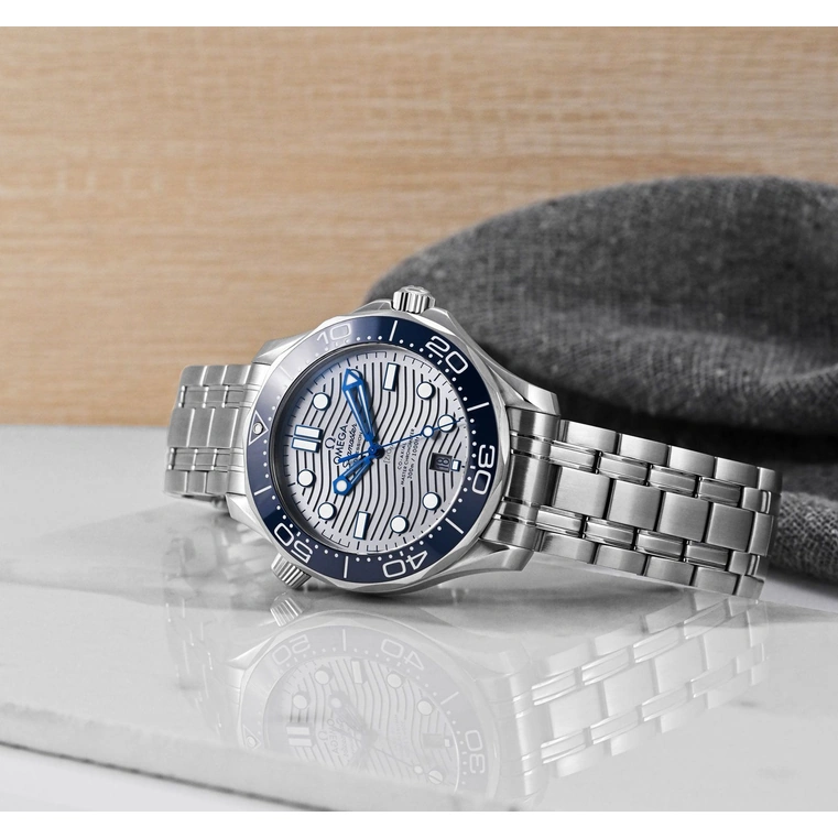 Omega Watch For Men - Seamaster Diver 300M, Steel on Steel, Grey Dial - Ref. 210.30.42.20.06.001