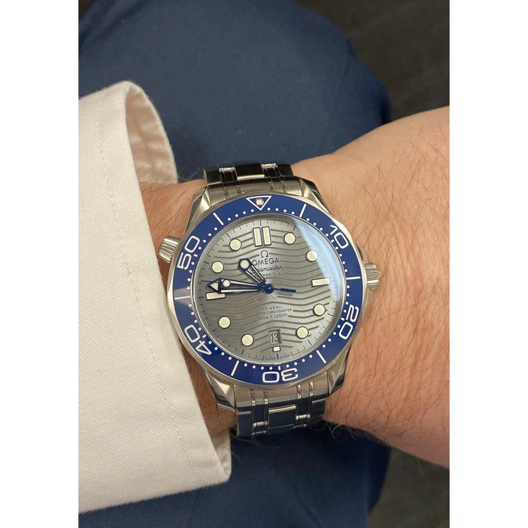 Omega Watch For Men - Seamaster Diver 300M, Steel on Steel, Grey Dial - Ref. 210.30.42.20.06.001