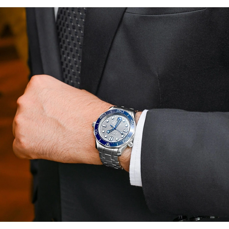 Omega Watch For Men - Seamaster Diver 300M, Steel on Steel, Grey Dial - Ref. 210.30.42.20.06.001