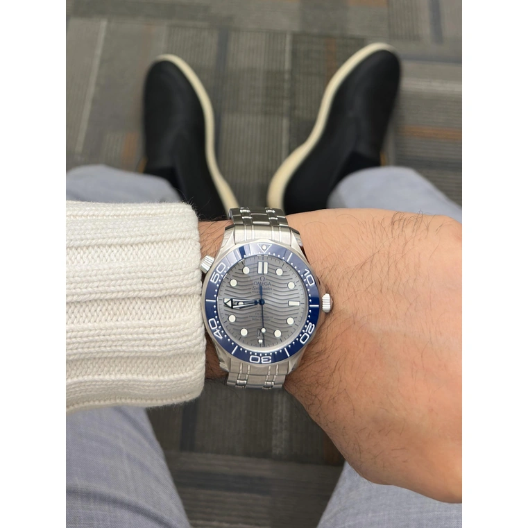 Omega Watch For Men - Seamaster Diver 300M, Steel on Steel, Grey Dial - Ref. 210.30.42.20.06.001