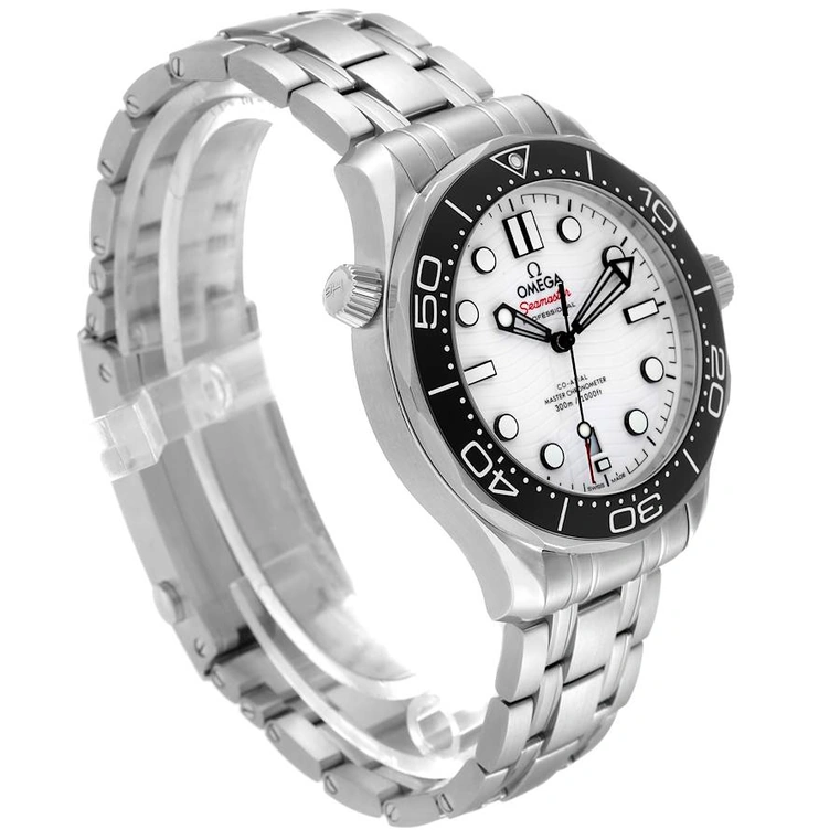 Omega Watch For Men - Seamaster Diver 300M, Steel on Steel, White Dial - Ref. 210.30.42.20.04.001