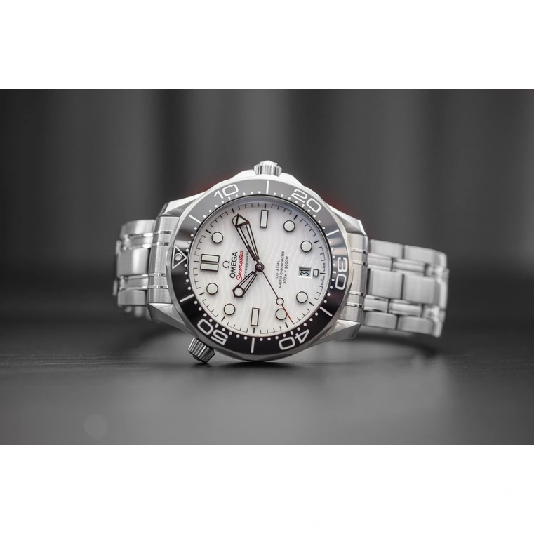 Omega Watch For Men - Seamaster Diver 300M, Steel on Steel, White Dial - Ref. 210.30.42.20.04.001