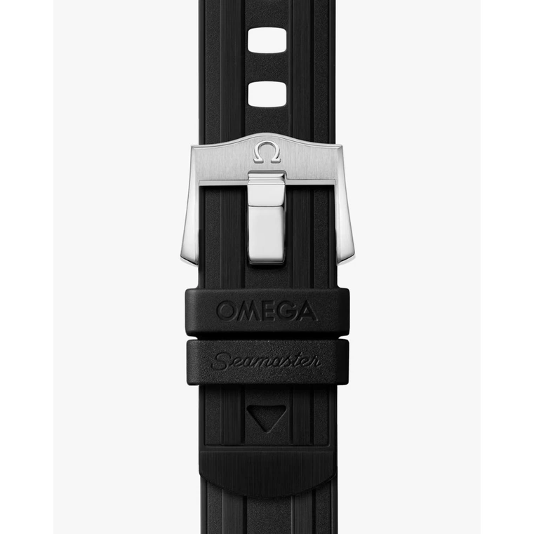 Omega Watch For Men - Seamaster Diver 300M, Steel-Sedna Gold on Rubber Strap, Black Dial - Ref. 210.22.42.20.01.002