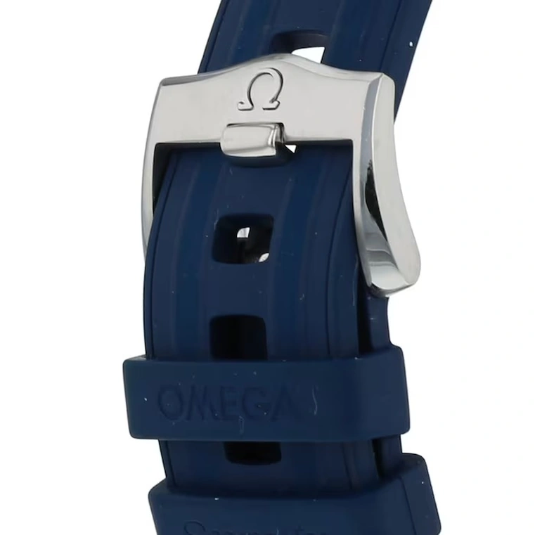 Omega Watch For Men - Seamaster Diver 300M, Steel-Yellow Gold on Blue Rubber Strap - Ref. 210.22.42.20.03.001