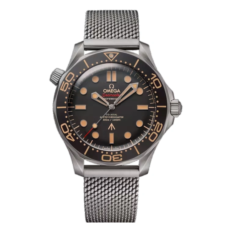 Omega Watch For Men - Seamaster Diver 300M, Titanium, Black Dial - Ref. 210.90.42.20.01.001