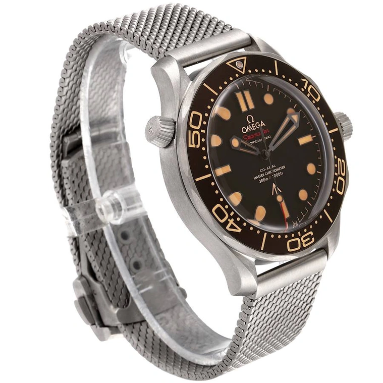 Omega Watch For Men - Seamaster Diver 300M, Titanium, Black Dial - Ref. 210.90.42.20.01.001