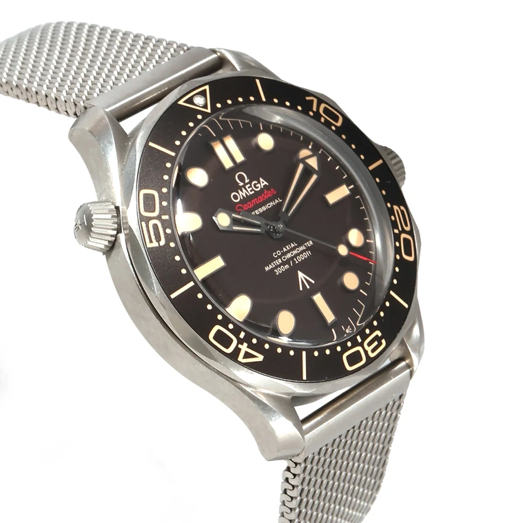 Omega Watch For Men - Seamaster Diver 300M, Titanium, Black Dial - Ref. 210.90.42.20.01.001