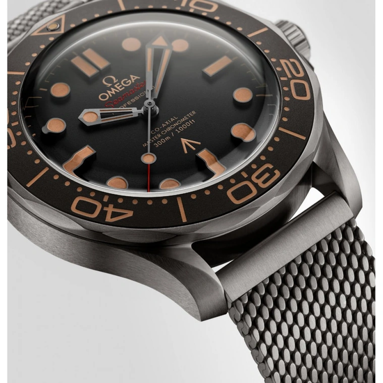 Omega Watch For Men - Seamaster Diver 300M, Titanium, Black Dial - Ref. 210.90.42.20.01.001