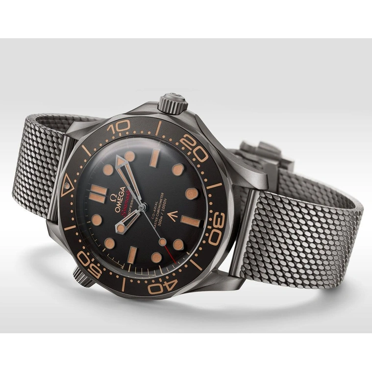 Omega Watch For Men - Seamaster Diver 300M, Titanium, Black Dial - Ref. 210.90.42.20.01.001