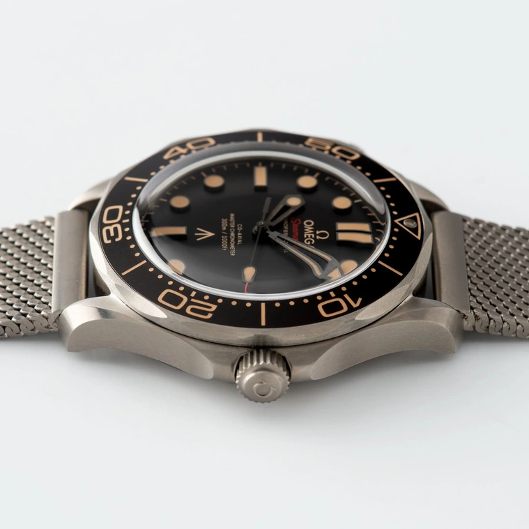 Omega Watch For Men - Seamaster Diver 300M, Titanium, Black Dial - Ref. 210.90.42.20.01.001