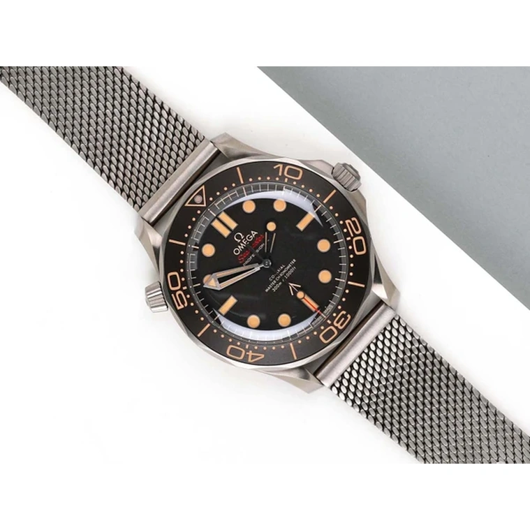 Omega Watch For Men - Seamaster Diver 300M, Titanium, Black Dial - Ref. 210.90.42.20.01.001