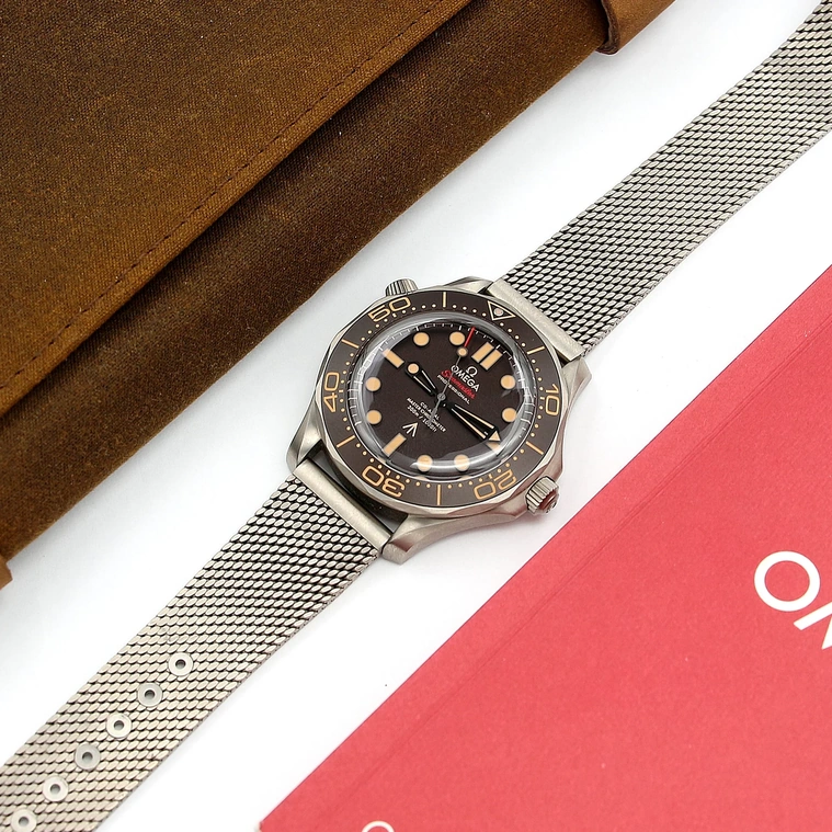 Omega Watch For Men - Seamaster Diver 300M, Titanium, Black Dial - Ref. 210.90.42.20.01.001