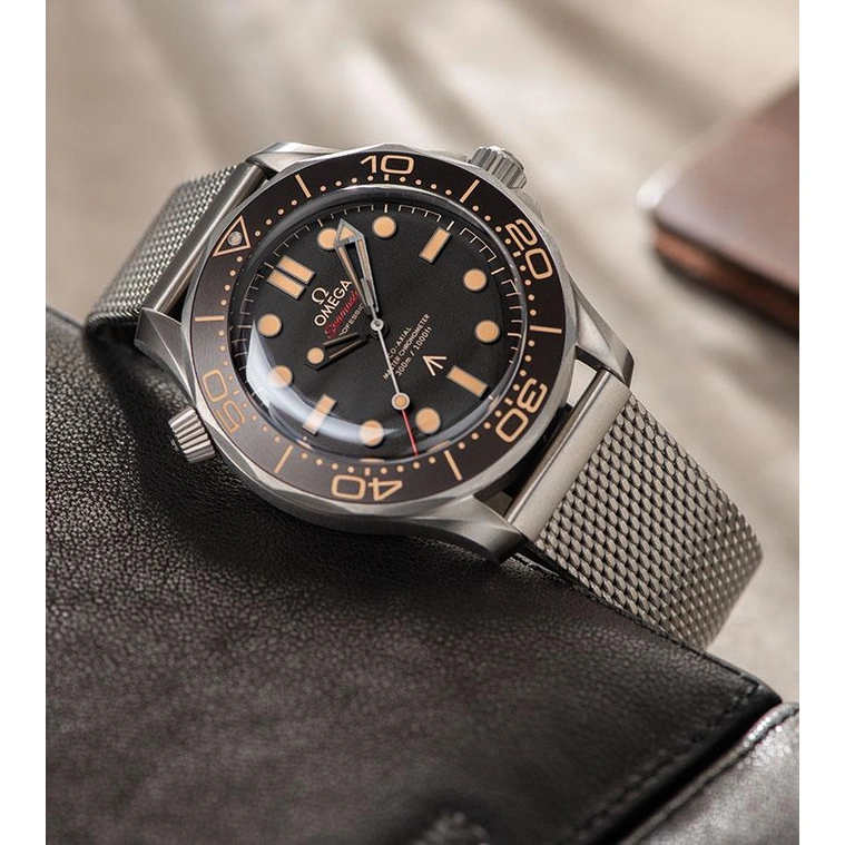 Omega Watch For Men - Seamaster Diver 300M, Titanium, Black Dial - Ref. 210.90.42.20.01.001