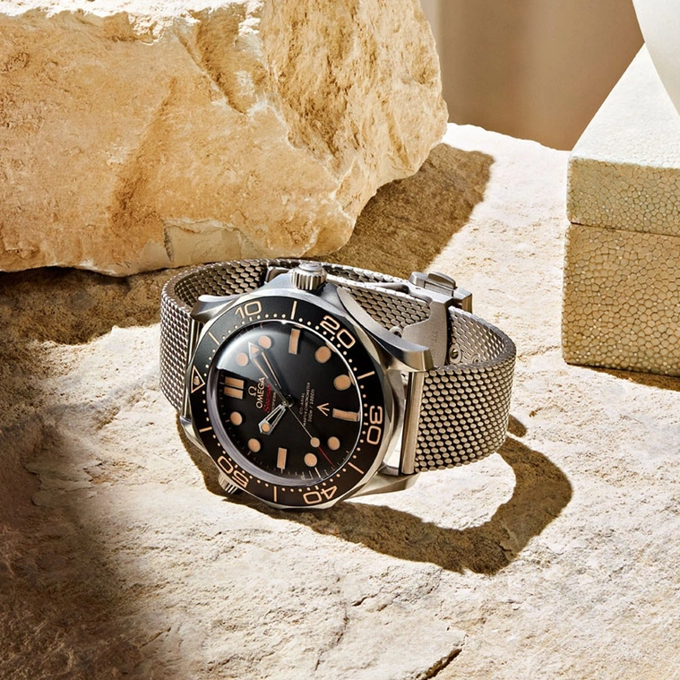 Omega Watch For Men - Seamaster Diver 300M, Titanium, Black Dial - Ref. 210.90.42.20.01.001