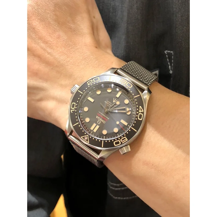 Omega Watch For Men - Seamaster Diver 300M, Titanium, Black Dial - Ref. 210.90.42.20.01.001