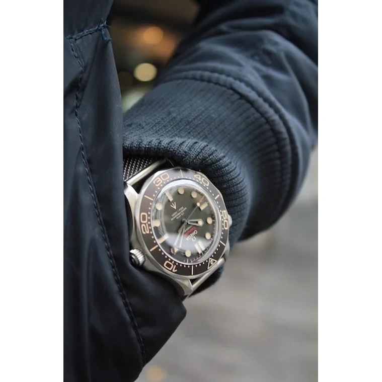 Omega Watch For Men - Seamaster Diver 300M, Titanium, Black Dial - Ref. 210.90.42.20.01.001