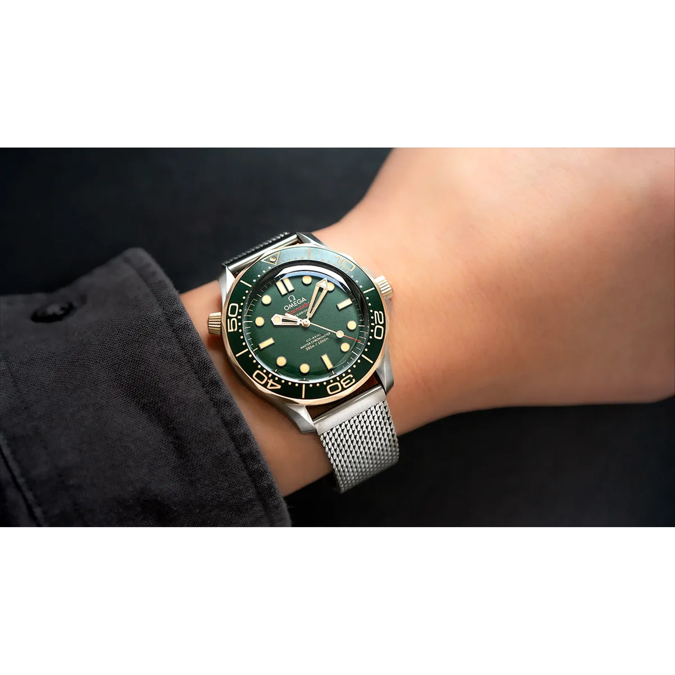 Omega Watch For Men - Seamaster Diver 300M, Titanium, Green Dial - Ref. 210.90.42.20.10.001
