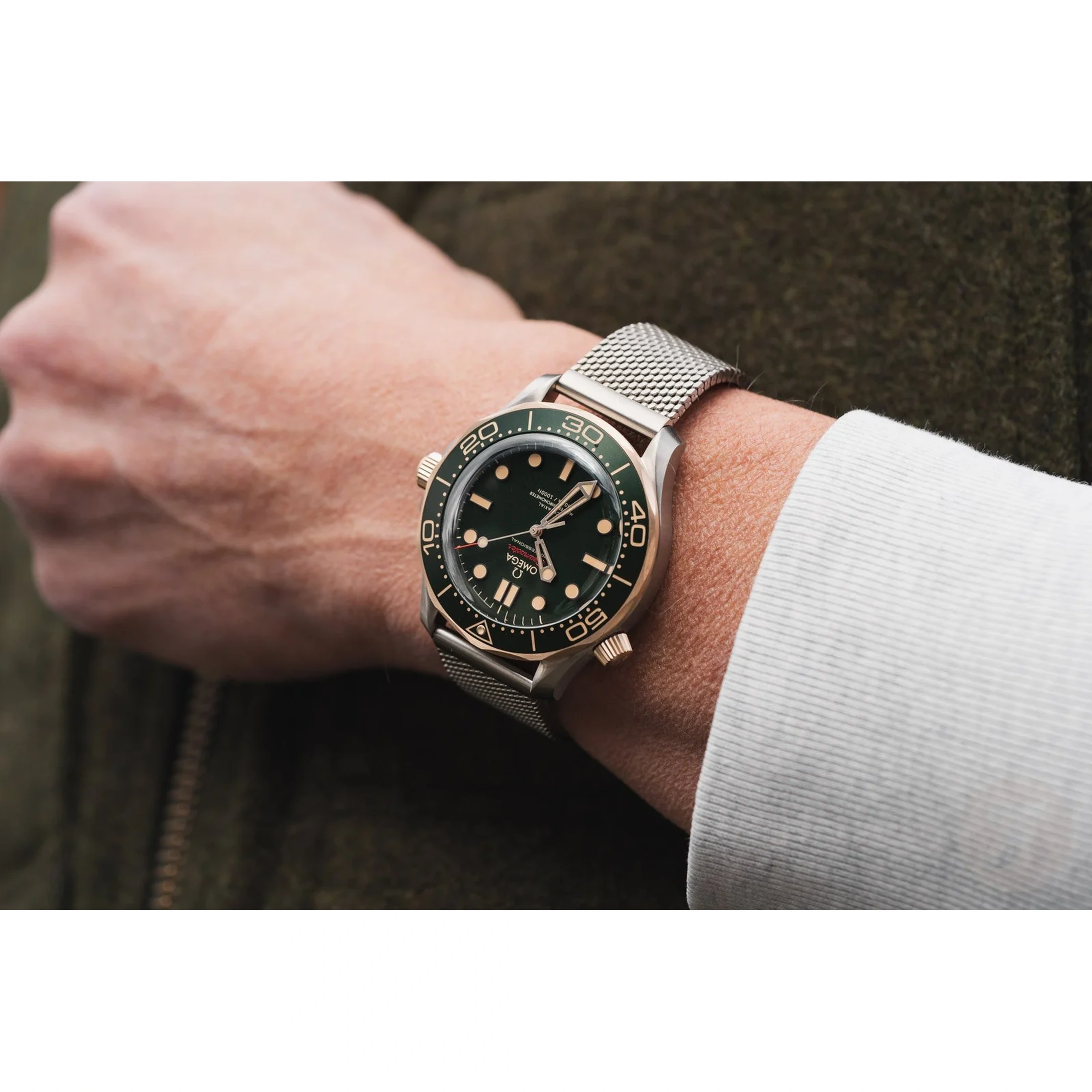 Omega Watch For Men - Seamaster Diver 300M, Titanium, Green Dial - Ref. 210.90.42.20.10.001