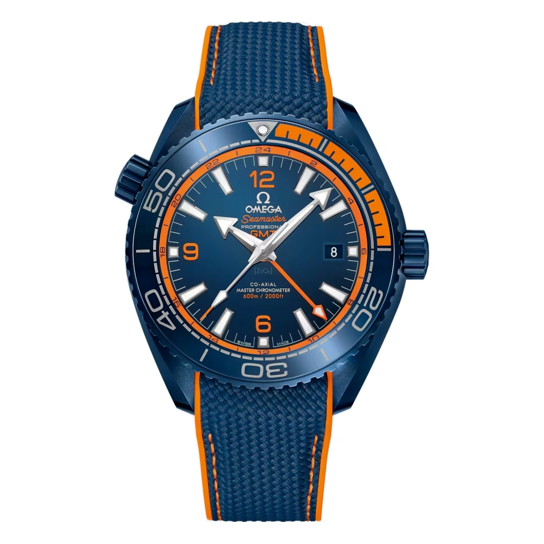 Omega Watch For Men - Seamaster Planet Ocean 600M Big Blue, Blue Ceramic on Rubber Strap - Ref. 215.92.46.22.03.001 (Big Blue)