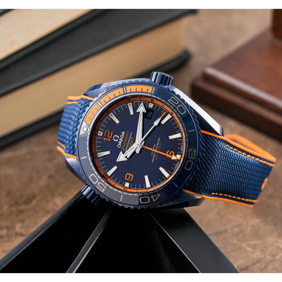 Omega Watch For Men - Seamaster Planet Ocean 600M Big Blue, Blue Ceramic on Rubber Strap - Ref. 215.92.46.22.03.001 (Big Blue)