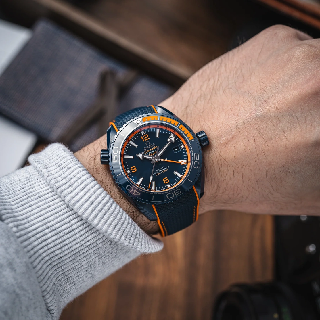 Omega Watch For Men - Seamaster Planet Ocean 600M Big Blue, Blue Ceramic on Rubber Strap - Ref. 215.92.46.22.03.001 (Big Blue)