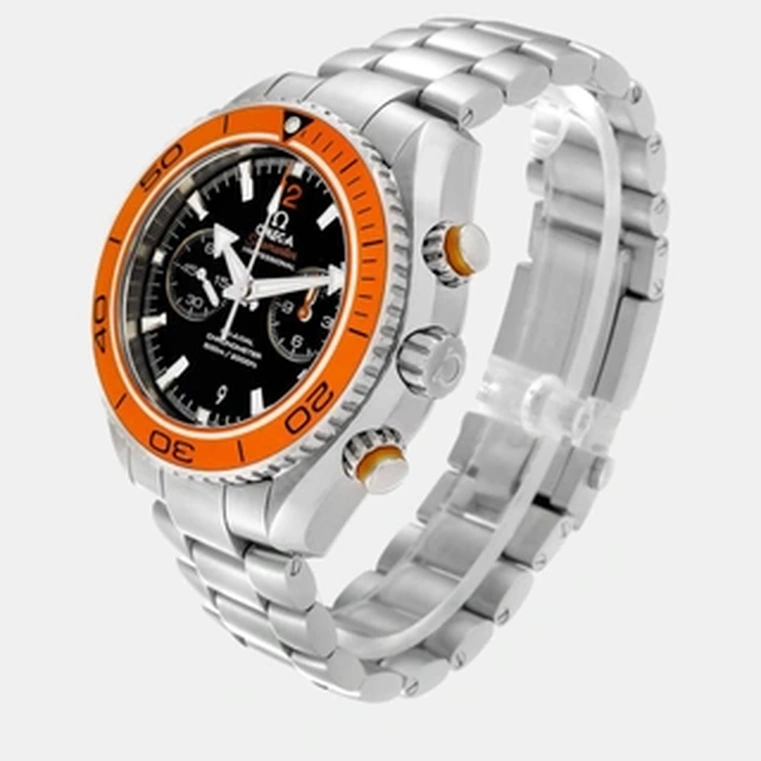 Omega Watch For Men - Seamaster Planet Ocean 600M Chronograph, 45.5 mm, Steel on Steel, Black Dial - Ref. 232.30.46.51.01.002