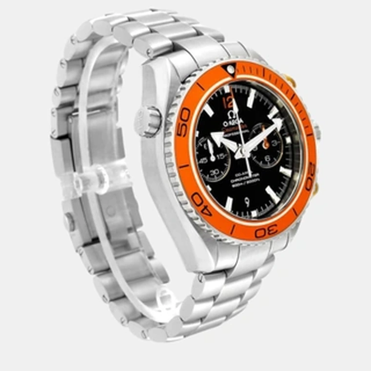 Omega Watch For Men - Seamaster Planet Ocean 600M Chronograph, 45.5 mm, Steel on Steel, Black Dial - Ref. 232.30.46.51.01.002